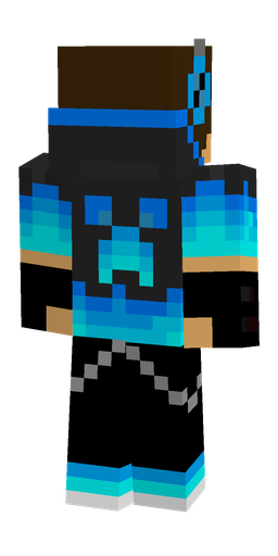 Black skin: body, back render