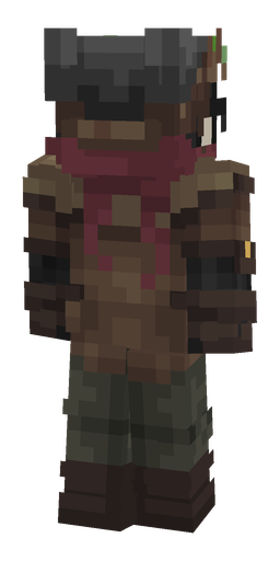 Black skin: body, back render