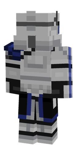 Black skin: body, back render