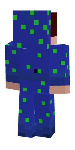 Blue skin: body, back render
