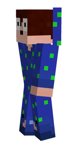 Blue skin: body, left side render