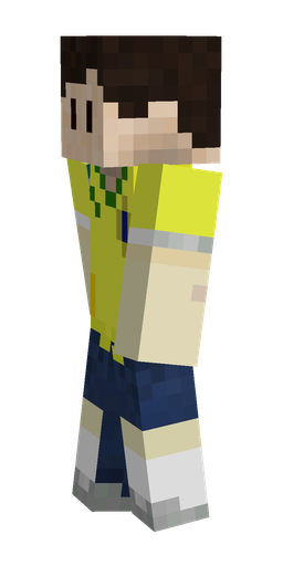 Blue skin: body, left side render