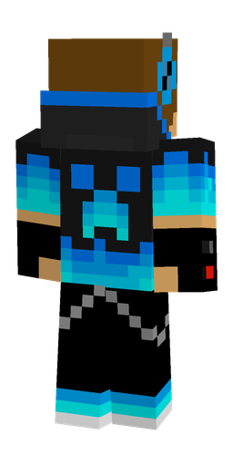 Black skin: body, back render