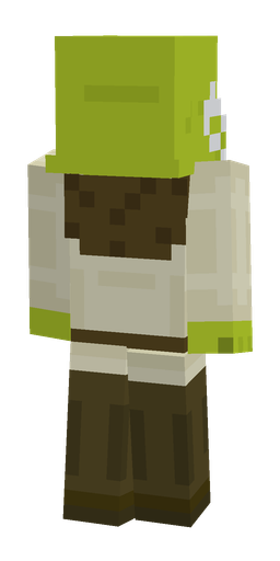 Green skin: body, back render