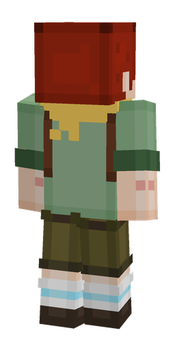 Green skin: body, back render