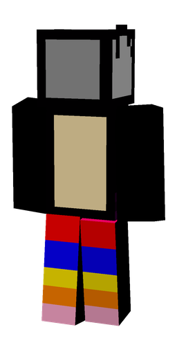 Black skin: body, back render
