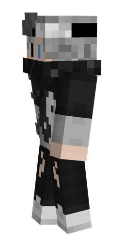 Black skin: body, left side render