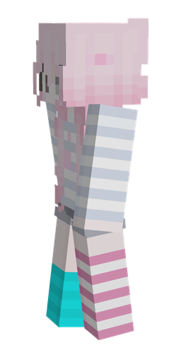 Blue skin: body, left side render