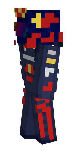 Blue skin: body, left side render