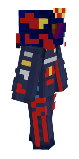 Blue skin: body, right side render