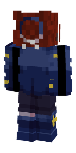 Blue skin: body, back render