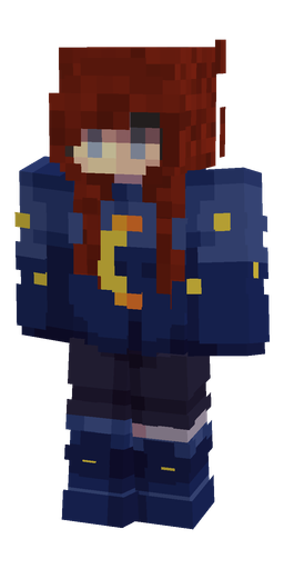Blue skin: body, front render