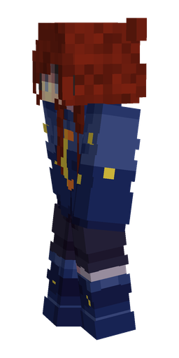 Blue skin: body, left side render