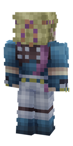 Blue skin: body, back render