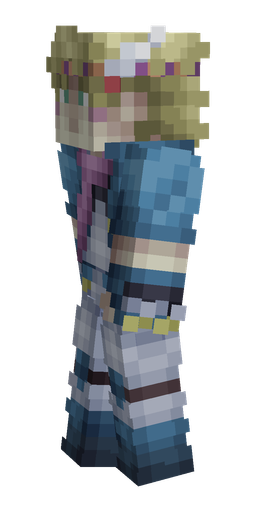 Blue skin: body, left side render