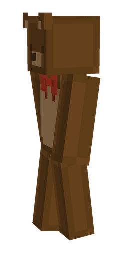 Brown skin: body, left side render
