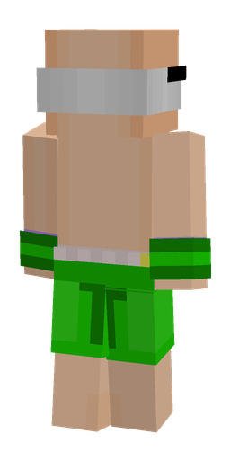 Green skin: body, back render