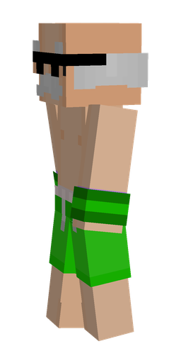 Green skin: body, left side render