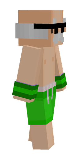 Green skin: body, right side render
