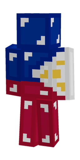 Blue skin: body, back render