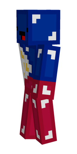 Blue skin: body, left side render