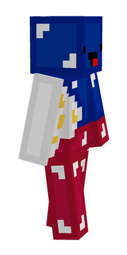 Blue skin: body, right side render