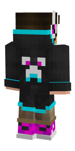 Black skin: body, back render