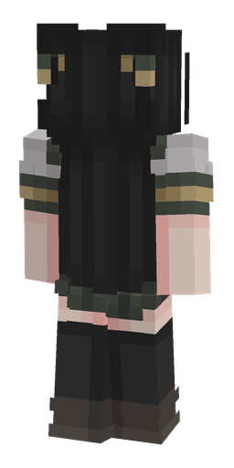 Black skin: body, back render