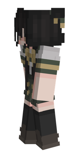 Black skin: body, left side render