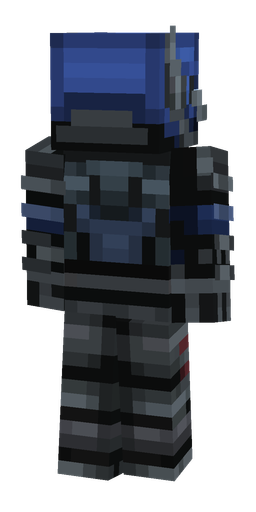 Black skin: body, back render