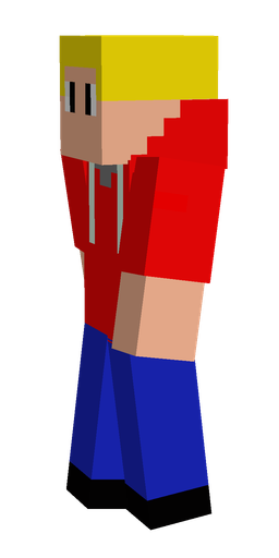 Blue skin: body, left side render