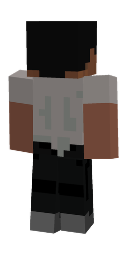 Black skin: body, back render