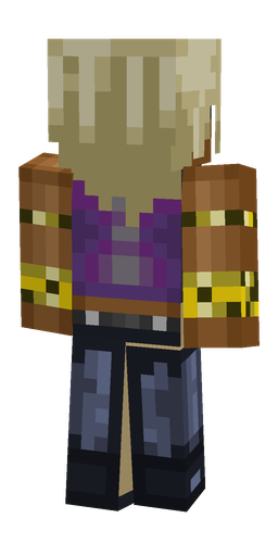 Blue skin: body, back render