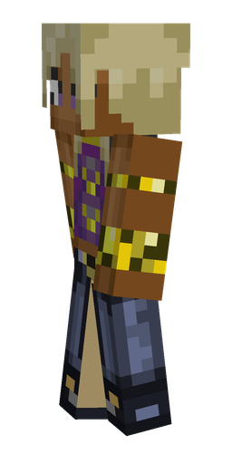 Blue skin: body, left side render