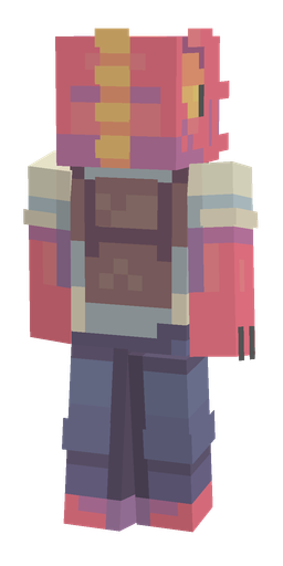 Blue skin: body, back render