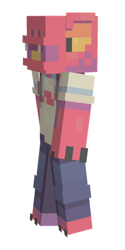 Blue skin: body, left side render