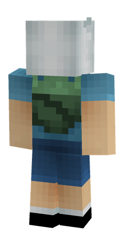 Blue skin: body, back render