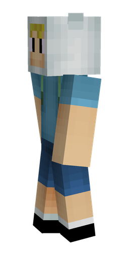 Blue skin: body, left side render