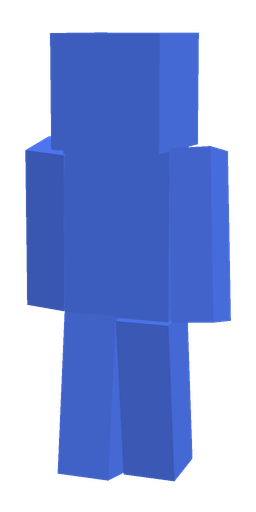 Blue skin: body, back render