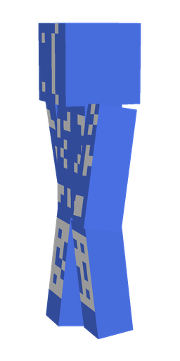 Blue skin: body, left side render