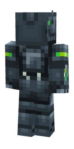 Black skin: body, back render