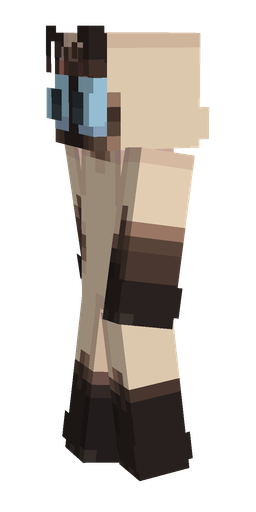 Black skin: body, left side render