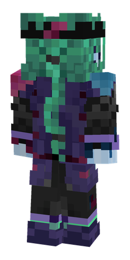 Black skin: body, back render