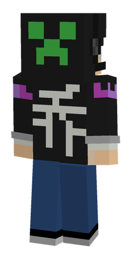 Black skin: body, back render