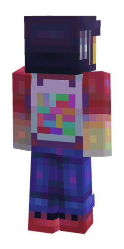 Blue skin: body, back render