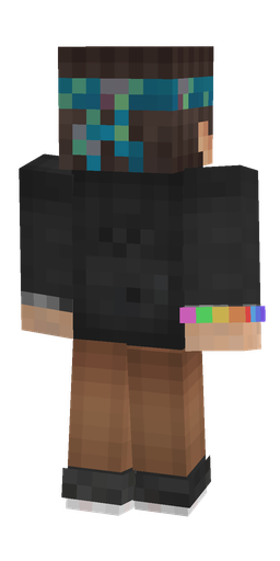 Black skin: body, back render