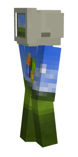 Blue skin: body, left side render