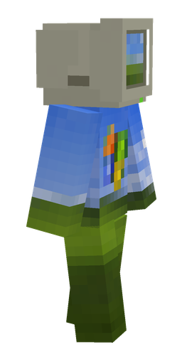 Blue skin: body, right side render