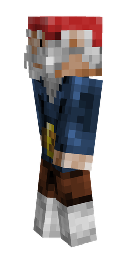 Blue skin: body, left side render