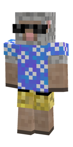 Blue skin: body, front render
